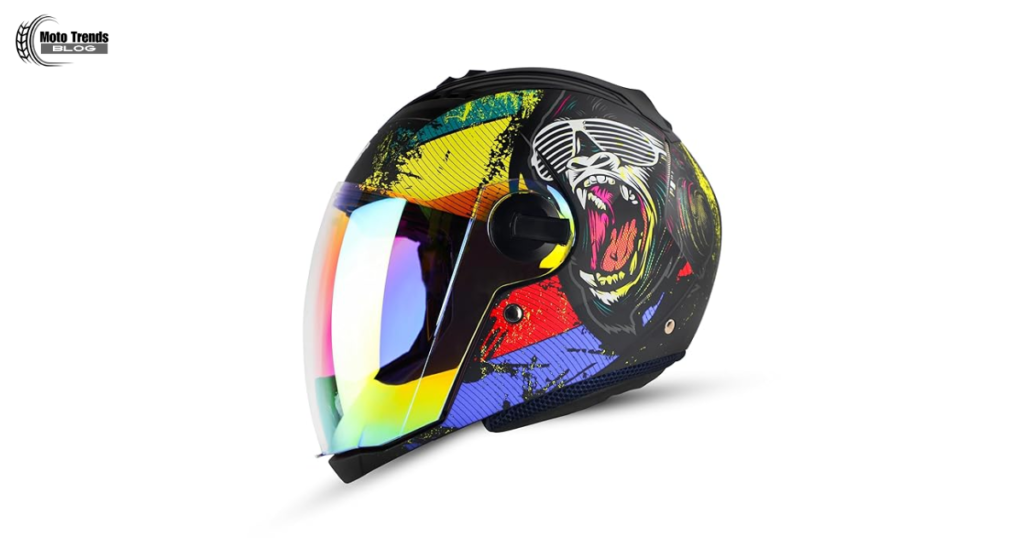 Steelbird SBA-2 Monkey ISI Certified Full Face Photochromic Graphic Helmet