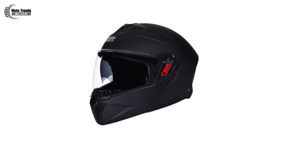 STUDDS Trooper ISI and DOT Certified Matt Finish Flip-up Full Face Dual Visor Helmet